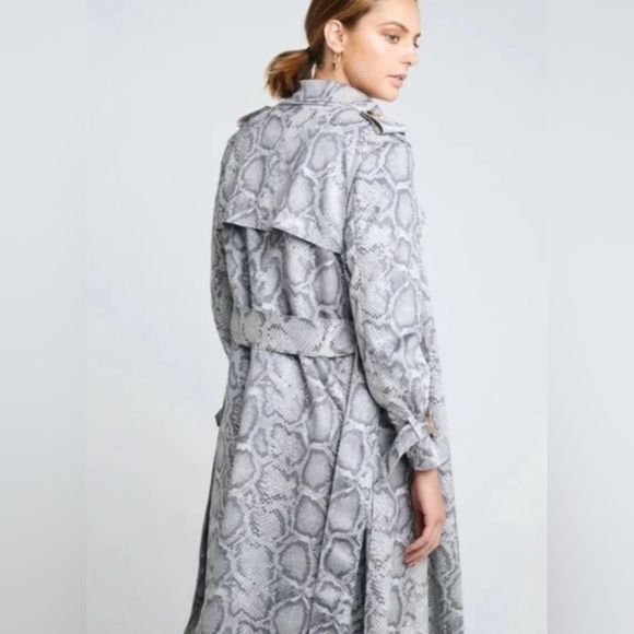 Few Moda Python Pattern Coat Duster Knee Length Size S - Picture 1 of 8